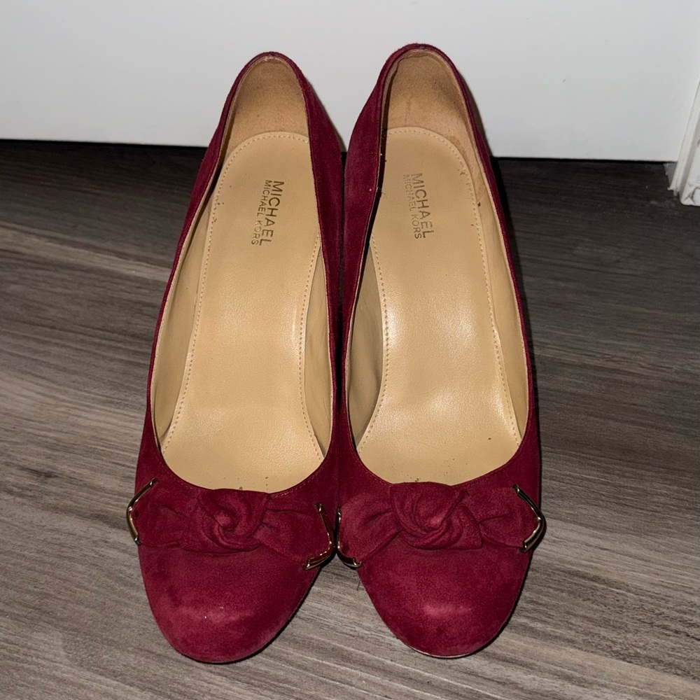 Michael Kors Merlot Suede Heels